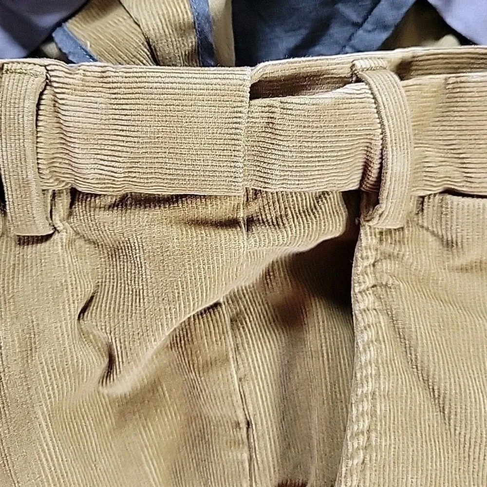 Lands End Mens Size 42 Pants Classic Corduroy Traditional Fit Brown Cotton BLEND
